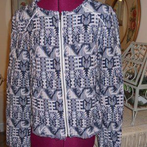 NWT Hei Hei Anthropologie 4 Blue Zip Up Jacket
